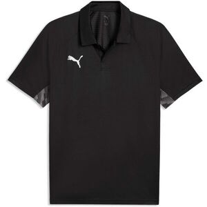 Puma TEAMLIGA 26 SIDILINE POLO Férfi galléros póló, fekete, méret kép