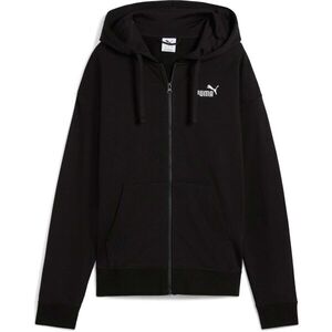 Puma ESSENTIALS SMALL NO.1 LOGO COMFORT FULL- ZIP HOODIE TR Női pulóver, fekete, méret kép