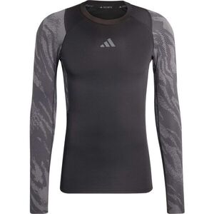 adidas TECHFIT AOP LS TEE Férfi sportpóló, fekete, méret kép