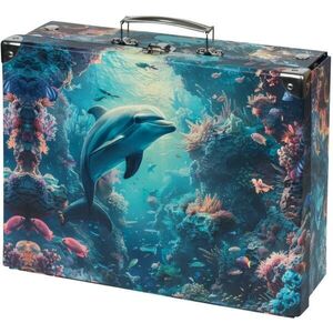 BAAGL DOLPHIN Összehajtható laminált karton kisbőrönd, mix, méret kép