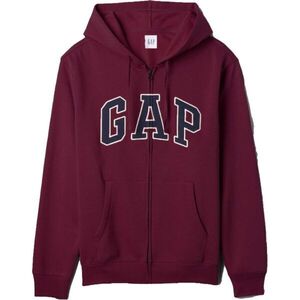 GAP V-HERITAGE LOGO FZ SNL Férfi pulóver, bordó, méret kép
