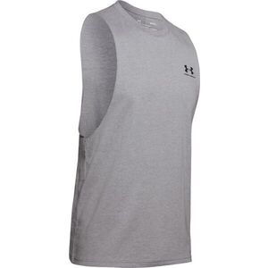 Under Armour LEFT CHEST CUT OFF Férfi ujjatlan póló, szürke, méret S kép