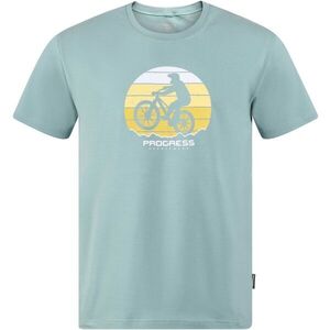 PROGRESS BARBAR BIKER Férfi bambusz póló, türkiz, méret kép