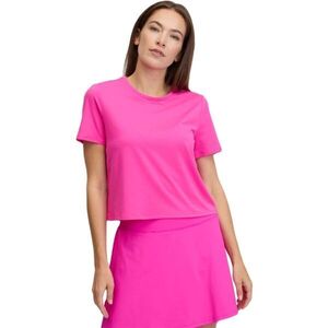GAP V-GFIT BRUSHED JERSEY Női póló, rózsaszín, méret kép
