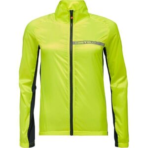 Castelli SQUADRA STRETCH W Női kerékpáros széldzseki, fényvisszaverő neon, méret kép