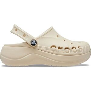 Crocs BAYA PLATFORM CLOG Uniszex papucs, bézs, méret 41/42 kép