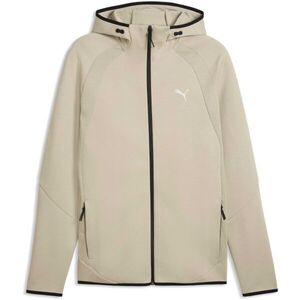 Puma EVOSTRIPE FZ HOODIE DK Férfi kapucnis pulóver, bézs, méret kép