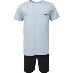Fila SET SHORT SLEEVES T-SHIRT AND SHORT PANTS IN JERSEY Férfi pizsama, világoskék, méret kép