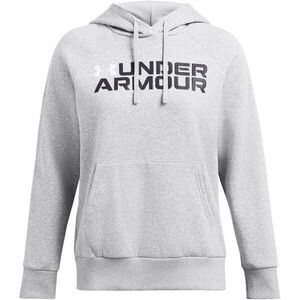 Under Armour RIVAL FLEECE WORDMARK Női pulóver, szürke, méret kép