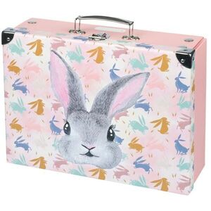 BAAGL BUNNY Összehajtható laminált karton kisbőrönd, rózsaszín, méret kép