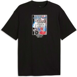 Puma JUNIOR VARSITY TEE Férfi póló, fekete, méret kép