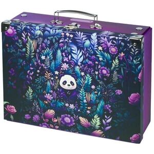 BAAGL JUNGLE PANDA Összehajtható laminált karton kisbőrönd, lila, méret kép