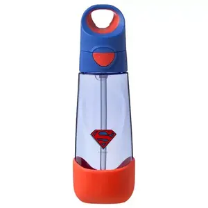 b.box SUPERMAN 600 ML Szívószálas kulacs, átlátszó, méret 600 ML kép