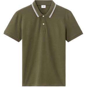 CELIO LEPRIME Férfi galléros póló, khaki, méret kép