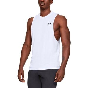 Under Armour LEFT CHEST CUT OFF Férfi ujjatlan póló, fehér, méret kép