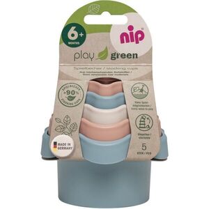 NIP GREEN LINE 6M+ Egymásba rakható poharak, mix, méret kép