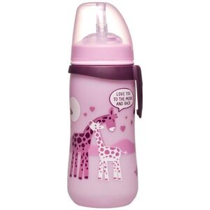 NIP STRAW CUP PP 330ML Szívószálas kulacs, rózsaszín, méret kép