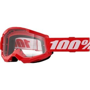 100% STRATA 2 Downhill szemüveg, piros, méret kép
