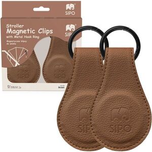 Sipo STROLLER HOOKS 2DB Mágneses babakocsi klipszek, barna, méret kép