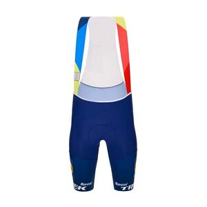 SANTINI Rövid kerékpáros nadrág kantárral - LIDL TREK 2024 TEAM ORIGINAL - kék/piros kép
