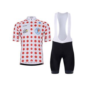 BONAVELO Rövid kerékpáros mez rövidnadrággal - TOUR DE FRANCE 2025 - fekete/fehér/piros kép