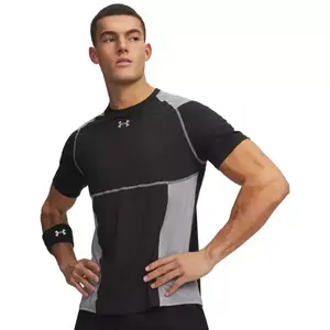 Under Armour HG ELITE FITTED SS Férfi sportpóló, fekete, méret S kép