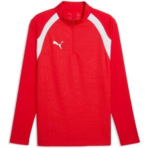Puma TEAMFINAL TRAINING 1/4 ZIP TOP Férfi sportfelső, piros, méret kép