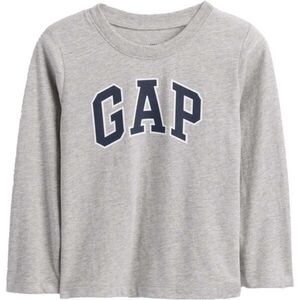 GAP V-FRCH LS LOGO TEE Gyerek póló, szürke, méret 4Y kép