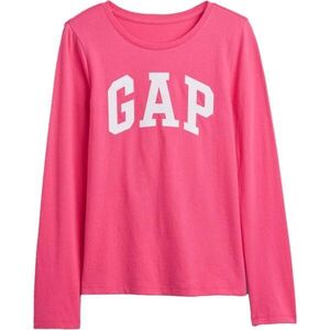 GAP V-FRCH LS LOGO TEE Gyerek póló, rózsaszín, méret kép