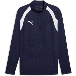 Puma TEAMFINAL TRAINING 1/4 ZIP TOP Férfi sportfelső, sötétkék, méret kép
