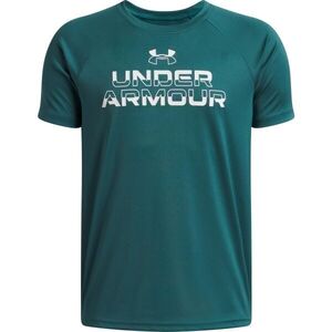 Under Armour SPLIT WORDMARK Fiú póló, sötétzöld, méret kép