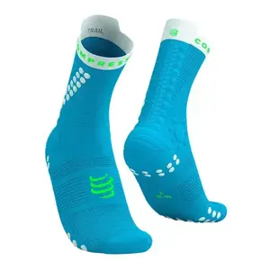 Compressport PRO RACING SOCKS v4.0 TRAIL Futózokni, türkiz, méret kép