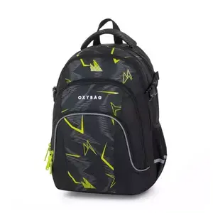 Oxybag SCOOLER CUBES Diák hátizsák, fekete, méret kép