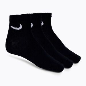 Nike Everyday Lightweight Crew 3pak edzőzokni fekete SX7677-010 (Everyday Lightweight Ankle SX7677-010) kép