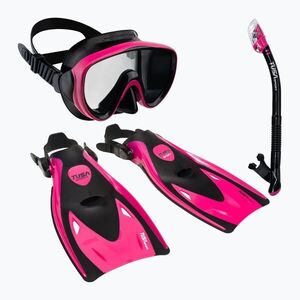 TUSA búvárszett maszk + snorkel + uszony rózsaszín UP-1521 (Serene UP-1521QB HP M) kép