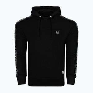 Férfi Octagon Stripe kapucnis pulóver fekete (Stripe) kép