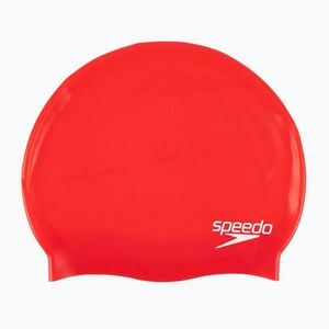 Speedo Plain Flat Silicone gyermek úszósapka piros 8-709931959 (Plain Flat Silicone 8-709931959) kép