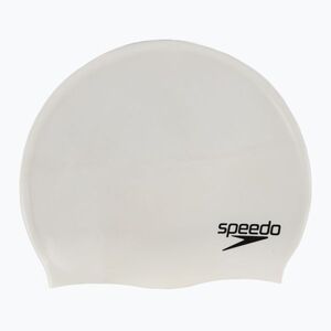 Speedo Plain Flat Silicone gyermek úszósapka fehér 8-709931959 (Plain Flat Silicone 8-709931959) kép