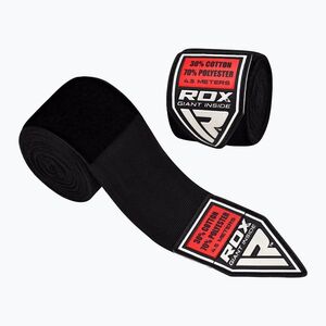 Bokszkötszerek RDX HWX-RB+ fekete (Hand Wraps Plus HWX-RB+) kép