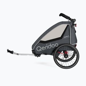 Qeridoo kerékpár utánfutó Qupa 2 szürke (Qupa 2 Q-QUP2-23-GR) kép
