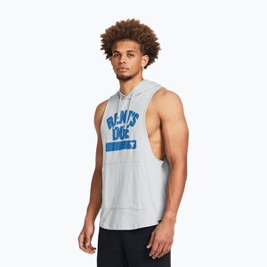 férfi hosszú ujjú Under Armour Project Rock Rents Due HD mod gray medium heather/viral blue (Project Rock Rents Due HD 1383303) kép