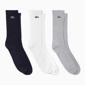 Zokni Lacoste RA4182 3 darab silver chine/white/navy blue (RA4182) kép