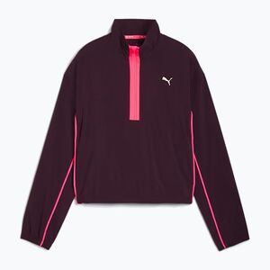 Női futódzseki PUMA Run For Her Fashion Woven 1/2 ZIP éjféli szilva/ naplemente fénye (Run For Her Fashion Woven 1/2 ZIP 525743 44) kép