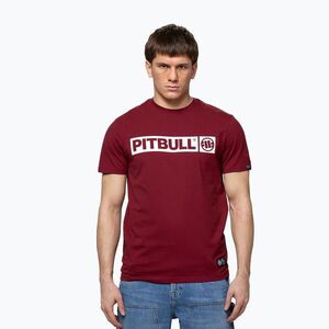 Férfi póló Pitbull West Coast Hilltop burgundy (Hilltop 213003460001) kép