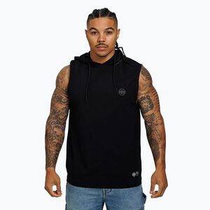 Férfi tank top Pitbull Hilltop kapucnis ujjatlan fekete (Hilltop Hooded Sleeveless 223001900001) kép