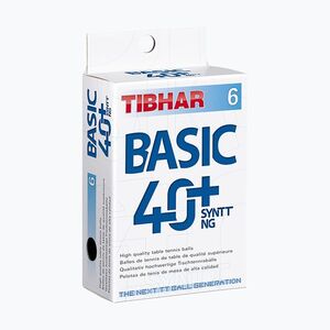 Pingponglabda Tibhar Basic 40+ SYNTT NG 6 db white (Basic 40+ SYNTT NG 10906) kép