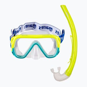 Gyerek snorkeling készlet Mares Combo Keewee Junior yellow/auqa/clear (Combo Keewee Junior 411811) kép