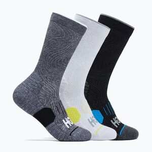 Futózokni HOKA Crew Run Sock 3 dbwhite/black/grey (Crew Run Sock 1122931-WBGR) kép