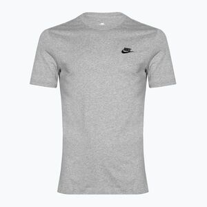 Férfi póló Nike Sportswear Club dark grey heather/black (Sportswear Club AR4997-064) kép