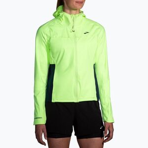 Női Brooks High Point vízálló futó dzseki lime/navy (High Point Waterproof 221608751.035) kép